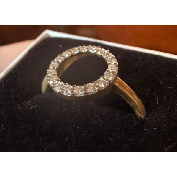 10Kt Yellow Gold Circle W/ .22CTW Diamond Inlay Ring Image 2 Vulcan's Forge LLC KANSAS CITY, MO