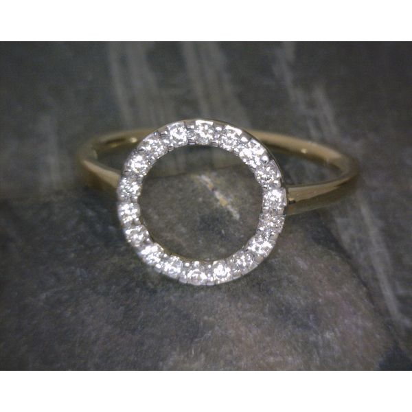 10Kt Yellow Gold Circle W/ .22CTW Diamond Inlay Ring Image 4 Vulcan's Forge LLC KANSAS CITY, MO