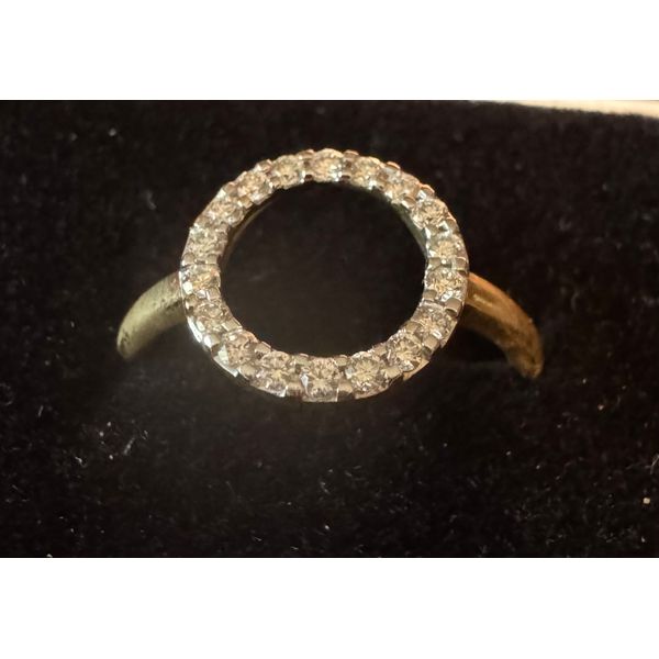 10Kt Yellow Gold Circle W/ .22CTW Diamond Inlay Ring Vulcan's Forge LLC KANSAS CITY, MO