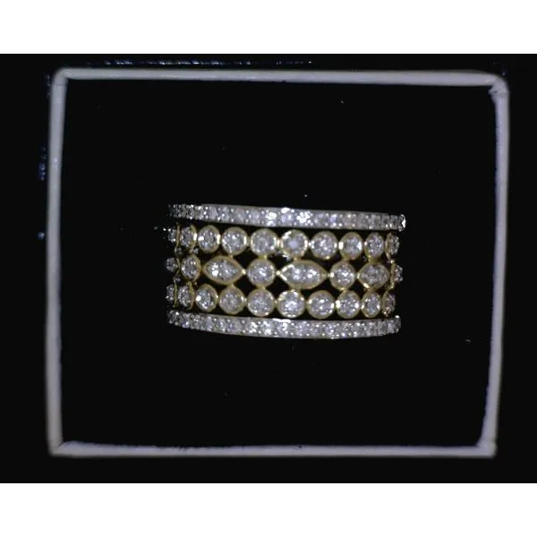14 Kt .5Ctw Diam Yellow 3 Shank Insert W/ White Bands Vulcan's Forge LLC KANSAS CITY, MO