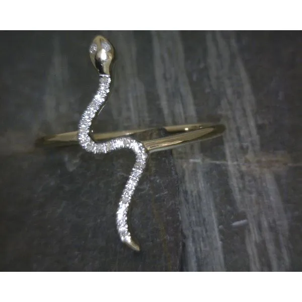 10kt Yellow Gold Snake W/ 0.10 CTW Diamond Ring Vulcan's Forge LLC KANSAS CITY, MO