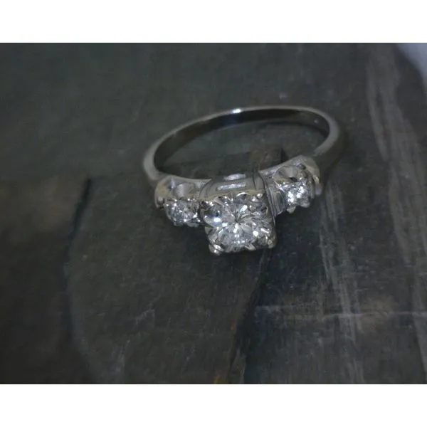 14ktwg Three stone Diamond Ring Vulcan's Forge LLC Kansas City, MO