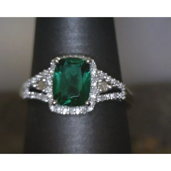 10KW Cr Emerald .07ctw Dia Ring 7.25 Vulcan's Forge LLC KANSAS CITY, MO