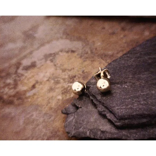 14kt Yellow Gold Ball Post Earrings Vulcan's Forge LLC Kansas City, MO