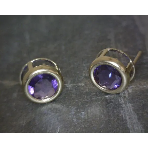 14KT Round Ct Amethyst Earrings Vulcan's Forge LLC KANSAS CITY, MO