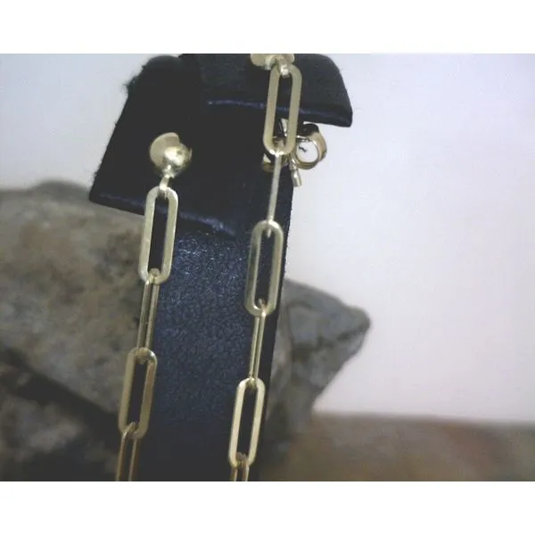 14kt Yellow Gold Paperclip Dangle Earrings Vulcan's Forge LLC KANSAS CITY, MO