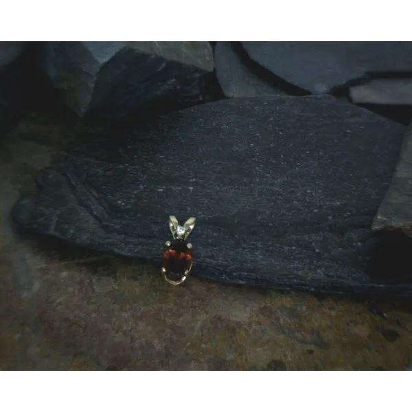 14ktyg Diamond & Garnet Birthstone Pendant Vulcan's Forge LLC Kansas City, MO