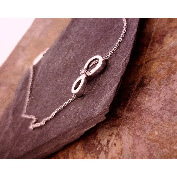 W Gold Infinity Diamond Bracelet Vulcan's Forge LLC Kansas City, MO