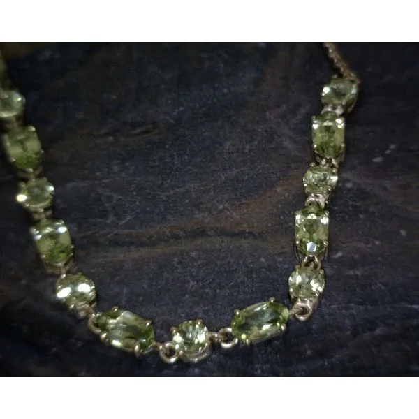 10K Yellow Gold Oval /Round Peridot Adjustable Bracelet Vulcan's Forge LLC KANSAS CITY, MO