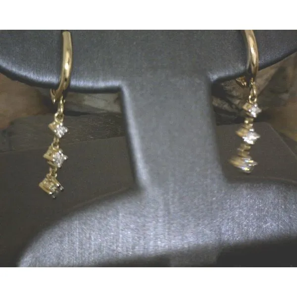 10ktyg 0.13ctw Diamond Hoop Earrings Vulcan's Forge LLC Kansas City, MO