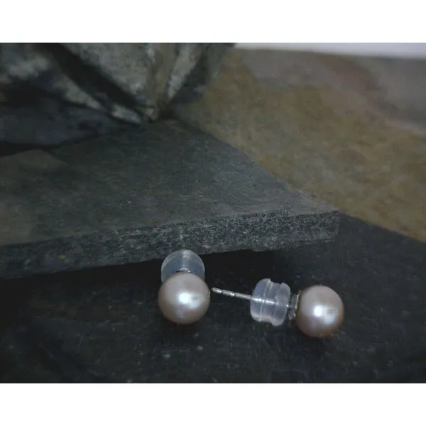 18KWG Pearl Stud Earrings Vulcan's Forge LLC KANSAS CITY, MO