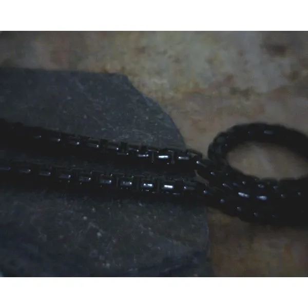 Ruthenium Plated Round Box Chain 300 24