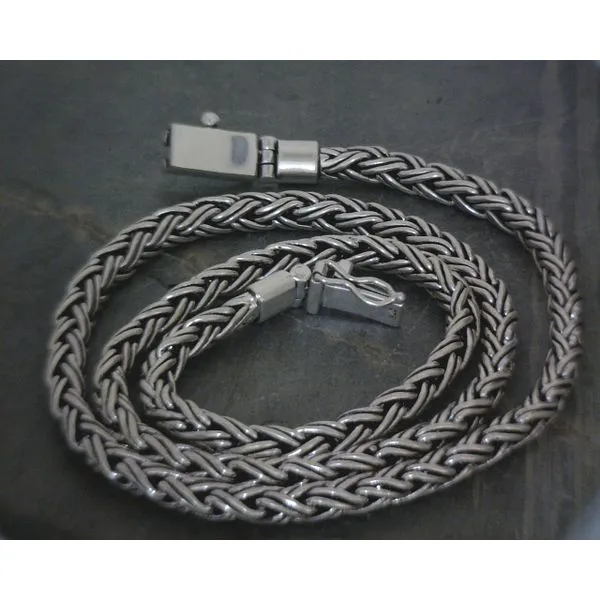 SS Fancy Double Weave Chain 22