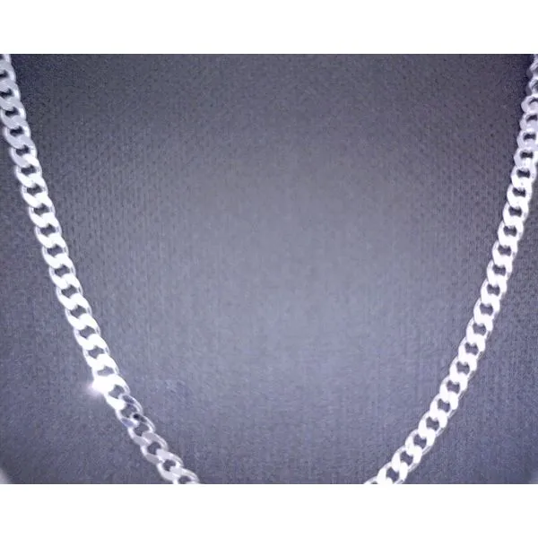 Sterling 2-Sided Curb Chain 18