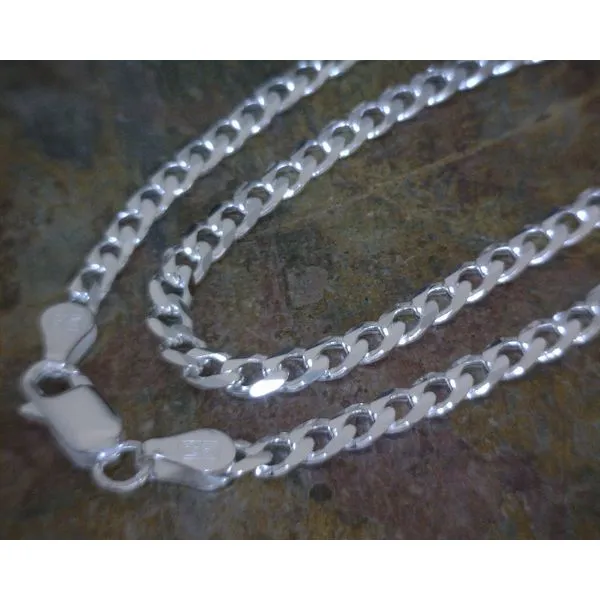 Sterling 6 Sided Curb Chain 3.7MM 20