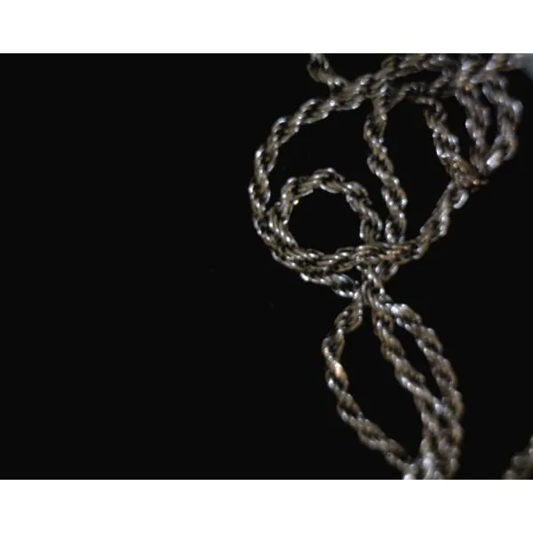 Sterling Antiqued 1.7mm Rope Chain 24