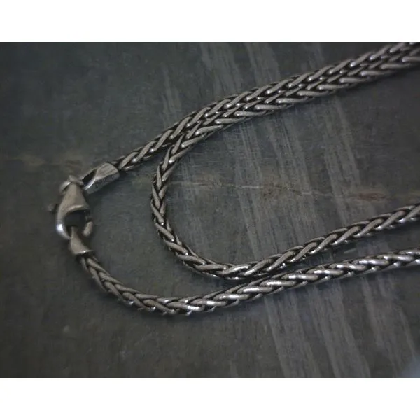 Sterling Silver oxidized wheat chain Vulcan's Forge LLC KANSAS CITY, MO
