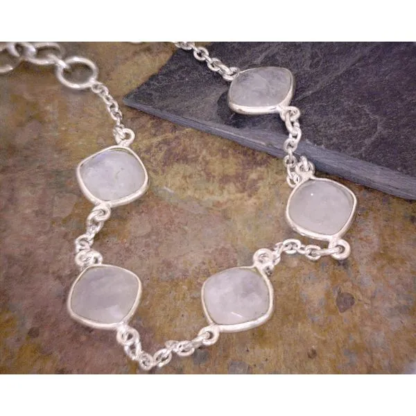 Sterling Cushion Moonstone Bracelet Vulcan's Forge LLC KANSAS CITY, MO