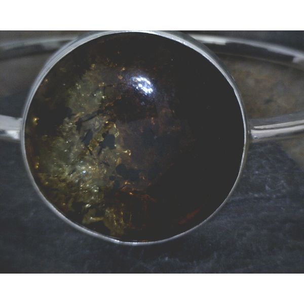 Sterling Round Light to Dark Amber Hinged Bracelet Vulcan's Forge LLC KANSAS CITY, MO