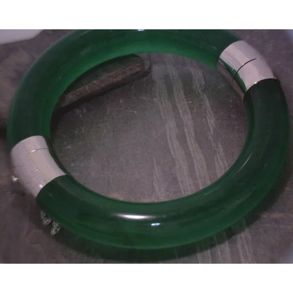 SS Jade Bangle W Clasp Bracelet Vulcan's Forge LLC KANSAS CITY, MO
