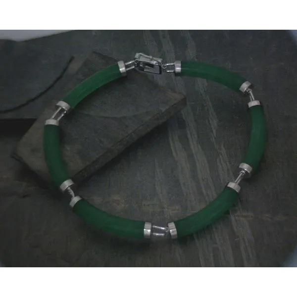 SS Jade Sectioned Bracelet Vulcan's Forge LLC KANSAS CITY, MO