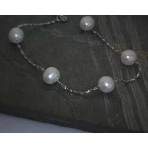 SS Spaced Out Pearl Bead Bracelet Vulcan's Forge LLC KANSAS CITY, MO