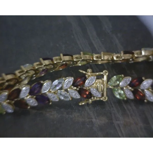 SS Multi Stone Leaf Tennis Bracelet Vulcan's Forge LLC KANSAS CITY, MO