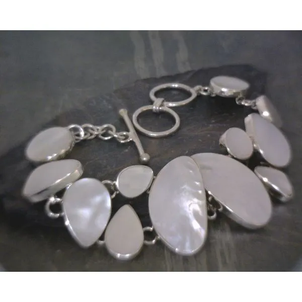 Sterling Mother of Pearl Bracelet 7.5