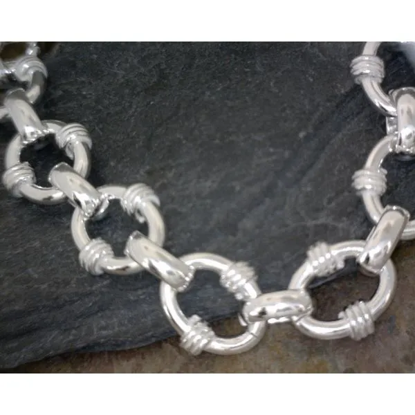 Sterling Fancy Curb Style Link 12mm Bracelet Vulcan's Forge LLC KANSAS CITY, MO