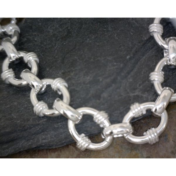 Sterling Fancy Curb Style Link 12mm Bracelet Vulcan's Forge LLC Kansas City, MO