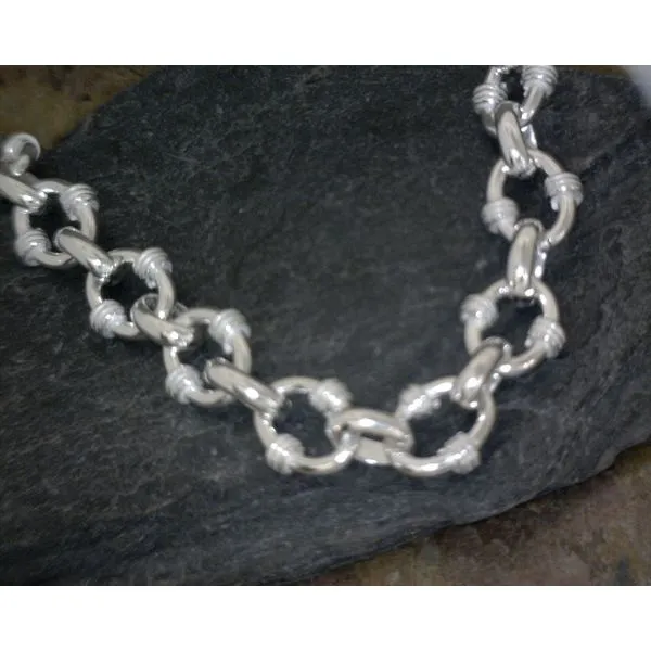 Sterling Fancy Curb Style Link 8.5mm Bracelet Vulcan's Forge LLC KANSAS CITY, MO