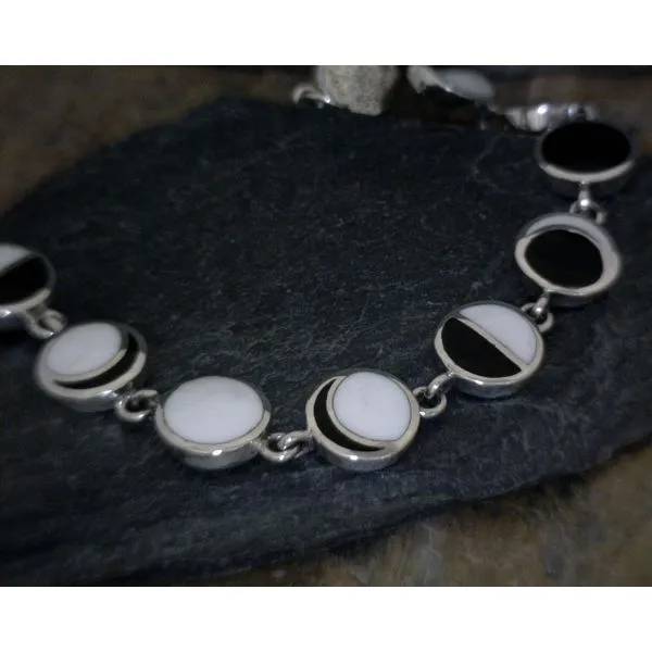 Sterling Silver Moon Phases Enamel Bracelet Vulcan's Forge LLC Kansas City, MO