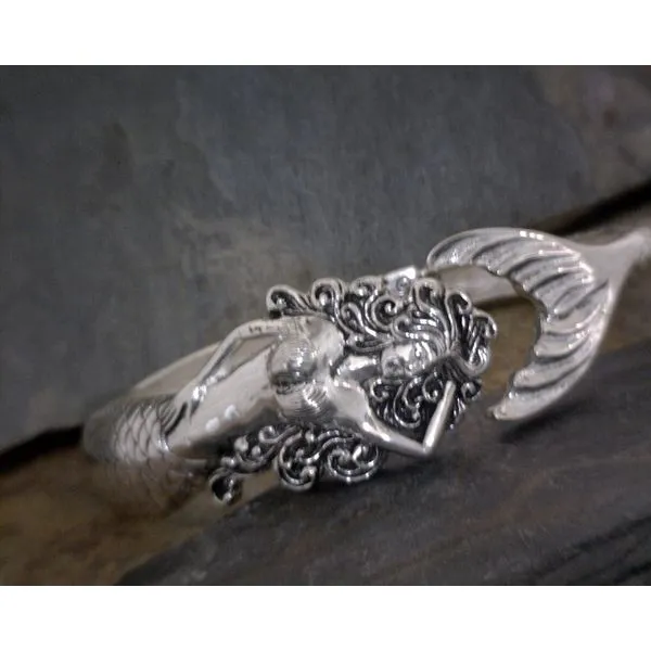 SS Mermaid Hinge Cuff Bracelet Vulcan's Forge LLC KANSAS CITY, MO