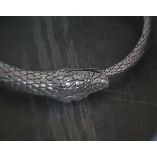 SS Snake Eating Its Tail Hinged Bangle Vulcan's Forge LLC KANSAS CITY, MO