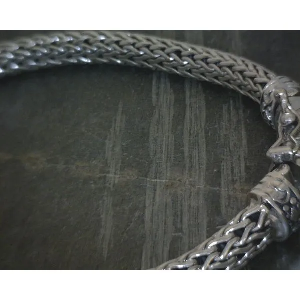 SS Large Round Wheat W/ Scroll Work Engraved Box Clasp Bracelet Image 2 Vulcan's Forge LLC KANSAS CITY, MO