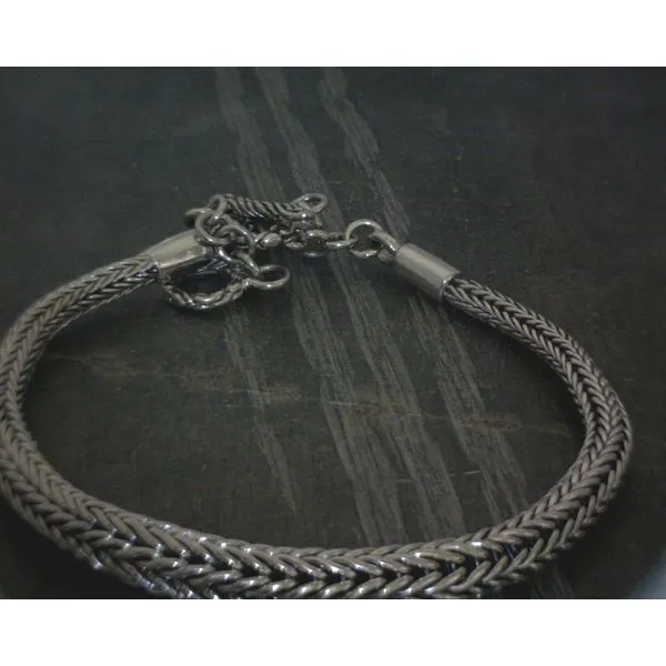 SS Fancy Wheat W Toggle Clasp Bracelet 8.5'' Vulcan's Forge LLC KANSAS CITY, MO