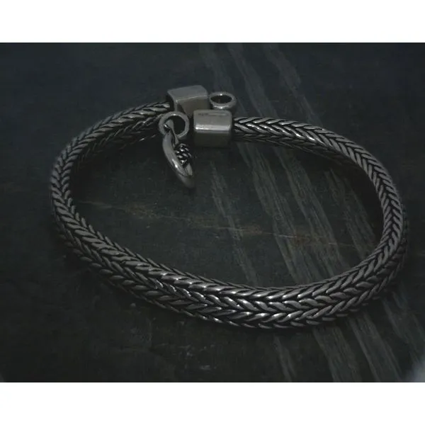 SS Double Wheat  W Hook Clasp Bracelet Vulcan's Forge LLC KANSAS CITY, MO