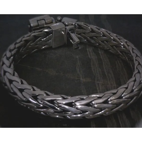 SS Half Round Wheat W box Clasp Bracelet Vulcan's Forge LLC KANSAS CITY, MO