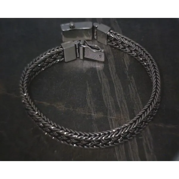 SS Woven W Box Clasp Bracelet Vulcan's Forge LLC KANSAS CITY, MO