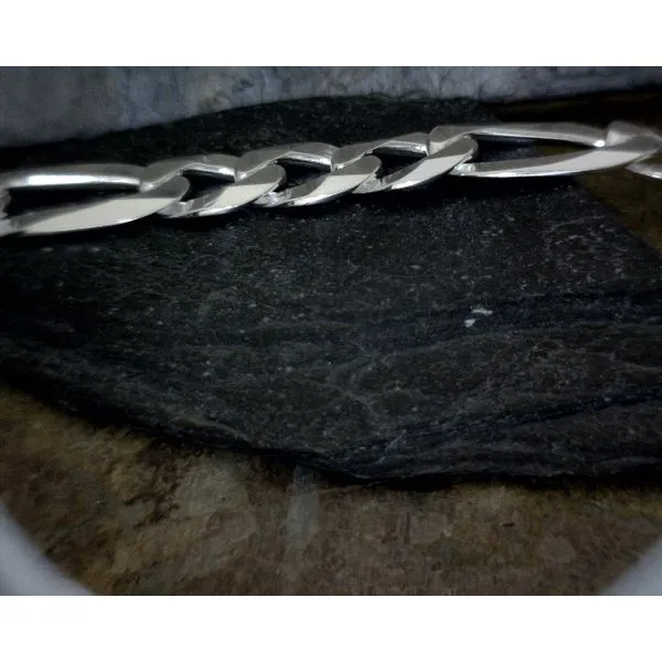 Sterling Super Flat Figaro Bracelet 8