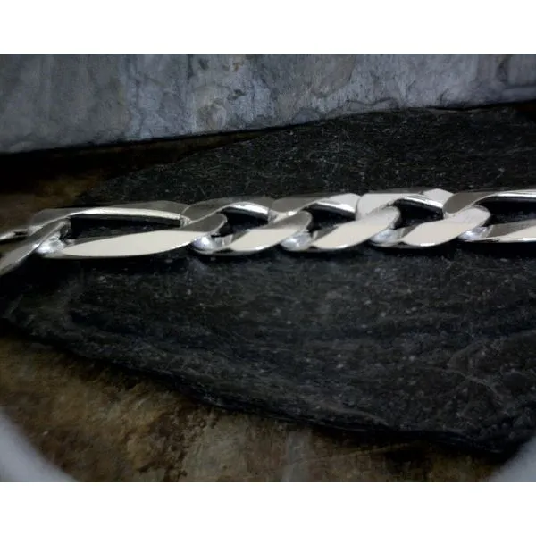 Sterling Super Flat Figaro Bracelet 9