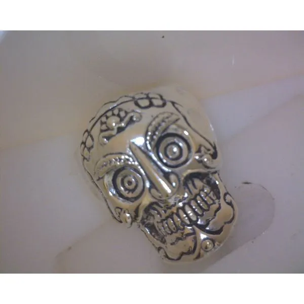 Creepy Spiral-Eyed Sugar Skull Vulcan's Forge LLC KANSAS CITY, MO