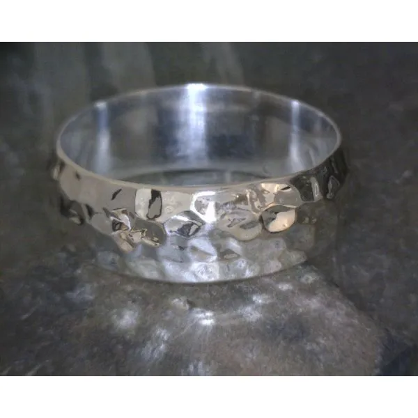 Sterling Silver Hammered 7mm Band Vulcan's Forge LLC Kansas City, MO