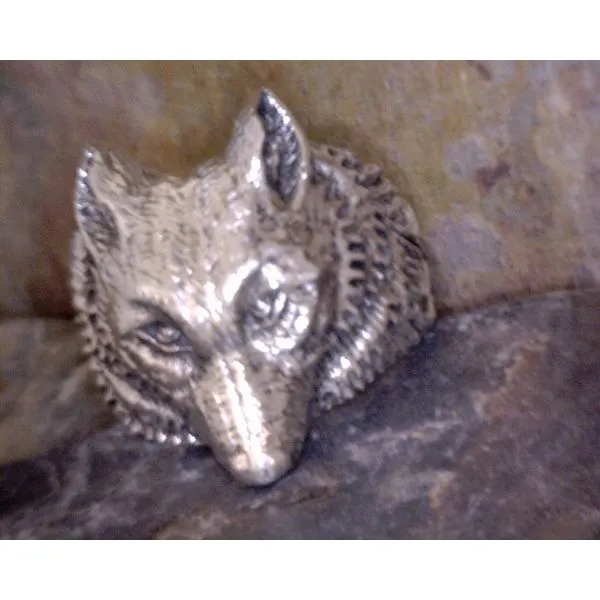 Sterling Wolf Head Ring Vulcan's Forge LLC KANSAS CITY, MO