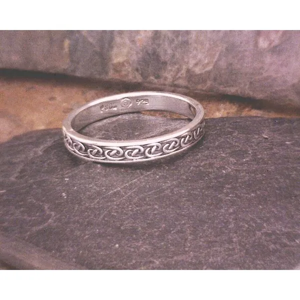 Sterling Thin Band w/knotwork Vulcan's Forge LLC KANSAS CITY, MO