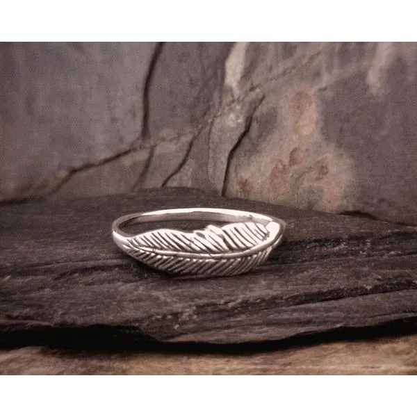 Sterling Feather Ring Vulcan's Forge LLC KANSAS CITY, MO