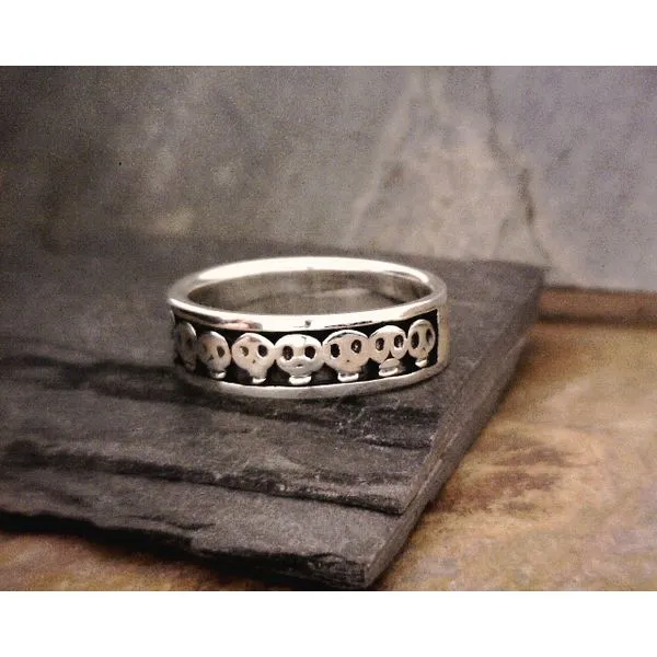 Sterling Silver Skull Band Vulcan's Forge LLC KANSAS CITY, MO