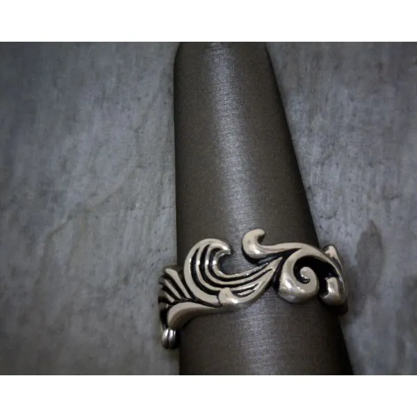 Sterling Silver Antiqued Floral Band Vulcan's Forge LLC KANSAS CITY, MO