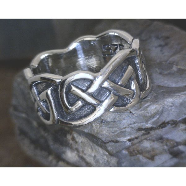 Sterling Oxidized Celtic Wave Ring Vulcan's Forge LLC Kansas City, MO