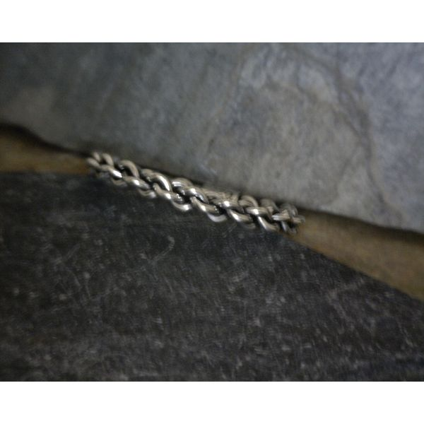 Sterling Oxidized Chain Link Ring Vulcan's Forge LLC Kansas City, MO